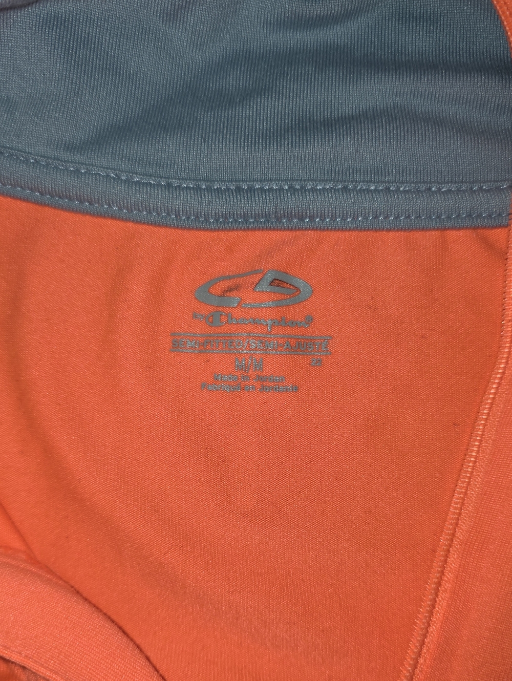 Champion Men's Orange Shorts with Gray Waistband